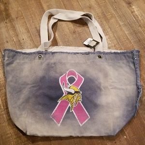 NFL Minnesota Vikings Vintage Tote Look Denm New